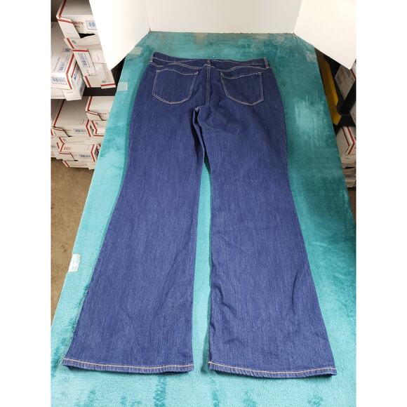 Old Navy Jeans Size 16 Womens Blue Stretch Denim Pants High Rise Ladies Flared - Picture 11 of 12